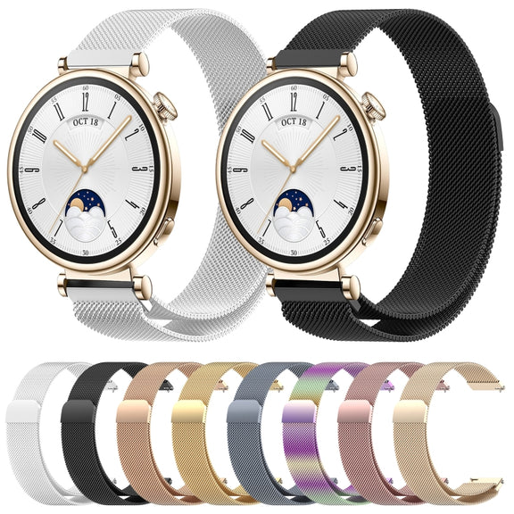 For Huawei Watch GT4 46mm Milan Magnetic Steel Mesh Watch Band(Silver)
