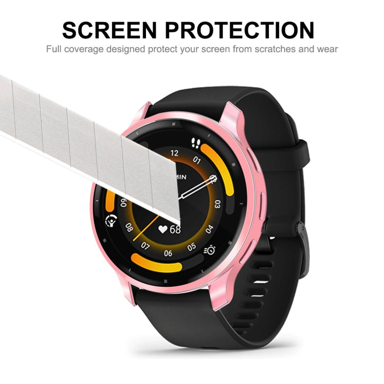 Compatible with Garmin Venu 3S ENKAY Hat-Prince Full Coverage Electroplated TPU Watch Case with Screen Protection(Rose Gold)