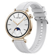 For Huawei Watch GT4 41mm Tire Pattern Silver Buckle Silicone Watch Band(White) - free shipping - PMC TechLife - Order now!