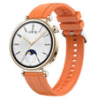 For Huawei Watch GT4 41mm Tire Pattern Silver Buckle Silicone Watch Band(Orange) - Watch Bands by PMC TechLife | Online Shopping South Africa | PMC TechLife