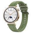 For Huawei Watch GT4 41mm Tire Pattern Silver Buckle Silicone Watch Band(Green) - Watch Bands by PMC TechLife | Online Shopping South Africa | PMC TechLife
