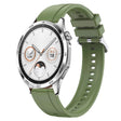 For Huawei Watch GT4 46mm Tire Pattern Silver Buckle Silicone Watch Band(Green) - Watch Bands by PMC TechLife | Online Shopping South Africa | PMC TechLife