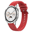 For Huawei Watch GT4 46mm Tire Pattern Silver Buckle Silicone Watch Band(Red) - Watch Bands by PMC TechLife | Online Shopping South Africa | PMC TechLife