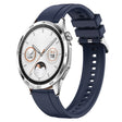 For Huawei Watch GT4 46mm Tire Pattern Silver Buckle Silicone Watch Band(Midnight Blue) - Watch Bands by PMC TechLife | Online Shopping South Africa | PMC TechLife