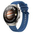 For Huawei Watch 4 Tire Pattern Silver Buckle Silicone Watch Band(Blue) - Watch Bands by PMC TechLife | Online Shopping South Africa | PMC TechLife