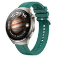 For Huawei Watch 4 Tire Pattern Silver Buckle Silicone Watch Band(Dark Green) - Watch Bands by PMC TechLife | Online Shopping South Africa | PMC TechLife