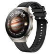 For Huawei Watch 4 Tire Pattern Silver Buckle Silicone Watch Band(Black) - Watch Bands by PMC TechLife | Online Shopping South Africa | PMC TechLife