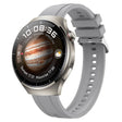 For Huawei Watch 4 Pro Tire Pattern Silver Buckle Silicone Watch Band(Light Gray) - free shipping - PMC TechLife - Order now!