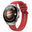 For Huawei Watch 4 Pro Tire Pattern Silver Buckle Silicone Watch Band(Red) - Watch Bands by PMC TechLife | Online Shopping South Africa | PMC TechLife
