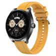 For Huawei Watch GT3 SE / Watch Buds Tire Pattern Silver Buckle Silicone Watch Band(Yellow) - Watch Bands by PMC TechLife | Online Shopping South Africa | PMC TechLife