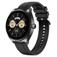 For Huawei Watch GT3 SE / Watch Buds Tire Pattern Silver Buckle Silicone Watch Band(Black) - free shipping - PMC TechLife - Order now!
