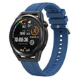 For Huawei Watch3 Pro New / GT Runner Tire Pattern Silver Buckle Silicone Watch Band(Blue) - Watch Bands by PMC TechLife | Online Shopping South Africa | PMC TechLife