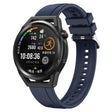 For Huawei Watch3 Pro New / GT Runner Tire Pattern Silver Buckle Silicone Watch Band(Midnight Blue) - Watch Bands by PMC TechLife | Online Shopping South Africa | PMC TechLife