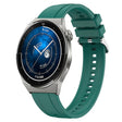 For Huawei Watch GT3 Pro 46mm Tire Pattern Silver Buckle Silicone Watch Band(Dark Green) - Watch Bands by PMC TechLife | Online Shopping South Africa | PMC TechLife