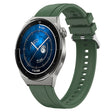 For Huawei Watch GT3 Pro 46mm Tire Pattern Silver Buckle Silicone Watch Band(Hu Yang Green) - Watch Bands by PMC TechLife | Online Shopping South Africa | PMC TechLife
