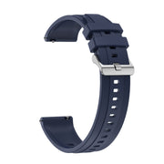 For Huawei Watch GT3 Pro 46mm Tire Pattern Silver Buckle Silicone Watch Band(Midnight Blue)