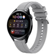 For Huawei Watch 3 / 3 Pro Tire Pattern Silver Buckle Silicone Watch Band(Light Gray) - Watch Bands by PMC TechLife | Online Shopping South Africa | PMC TechLife