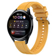 For Huawei Watch 3 / 3 Pro Tire Pattern Silver Buckle Silicone Watch Band(Yellow) - Watch Bands by PMC TechLife | Online Shopping South Africa | PMC TechLife
