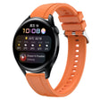 For Huawei Watch 3 / 3 Pro Tire Pattern Silver Buckle Silicone Watch Band(Orange) - Watch Bands by PMC TechLife | Online Shopping South Africa | PMC TechLife