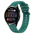 For Huawei Watch 3 / 3 Pro Tire Pattern Silver Buckle Silicone Watch Band(Dark Green) - free shipping - PMC TechLife - Order now!