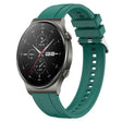 For Huawei Watch GT2 Pro / GT 2e / GT2 46mm Tire Pattern Silver Buckle Silicone Watch Band(Dark Green) - Watch Bands by PMC TechLife | Online Shopping South Africa | PMC TechLife