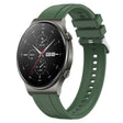For Huawei Watch GT2 Pro / GT 2e / GT2 46mm Tire Pattern Silver Buckle Silicone Watch Band(Hu Yang Green) - Watch Bands by PMC TechLife | Online Shopping South Africa | PMC TechLife