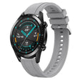 For Huawei Watch GT 42mm / 46mm Tire Pattern Silver Buckle Silicone Watch Band(Light Gray) - Watch Bands by PMC TechLife | Online Shopping South Africa | PMC TechLife