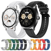 For Huawei Watch 4 Pro Tire Pattern Silver Buckle Silicone Watch Band(Red)