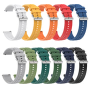 For Huawei Watch GT4 41mm Tire Pattern Silver Buckle Silicone Watch Band(White)