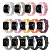 For Apple Watch Series 8 45mm H Texture Soft Silicone Buckle Watch Band(Gray)