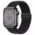 For Apple Watch Series 9 41mm Nylon Woven Magnetic Fold Buckle Watch Band(Starry Black) - Watch Bands by PMC TechLife | Online Shopping South Africa | PMC TechLife