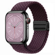 For Apple Watch Series 9 41mm Nylon Woven Magnetic Fold Buckle Watch Band(Crimson Cherry) - Watch Bands by PMC TechLife | Online Shopping South Africa | PMC TechLife