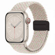 For Apple Watch Series 7 41mm Nylon Woven Magnetic Fold Buckle Watch Band(Starlight Color) - Watch Bands by PMC TechLife | Online Shopping South Africa | PMC TechLife