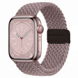 For Apple Watch Series 5 40mm Nylon Woven Magnetic Fold Buckle Watch Band(Smoke Purple) - Watch Bands by PMC TechLife | Online Shopping South Africa | PMC TechLife