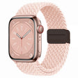 For Apple Watch Series 4 44mm Nylon Woven Magnetic Fold Buckle Watch Band(Pink) - Watch Bands by PMC TechLife | Online Shopping South Africa | PMC TechLife