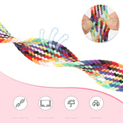 For Apple Watch Series 9 45mm Nylon Woven Magnetic Fold Buckle Watch Band(Starlight Color)