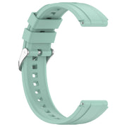 For Huawei Watch GT4 41mm Official Steps Style Silver Buckle Silicone Watch Band(Green)