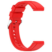 For Huawei Watch GT4 46mm Official Steps Style Silver Buckle Silicone Watch Band(Red)