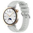For Huawei Watch GT4 46mm Official Steps Style Silver Buckle Silicone Watch Band(Gray) - Watch Bands by PMC TechLife | Online Shopping South Africa | PMC TechLife