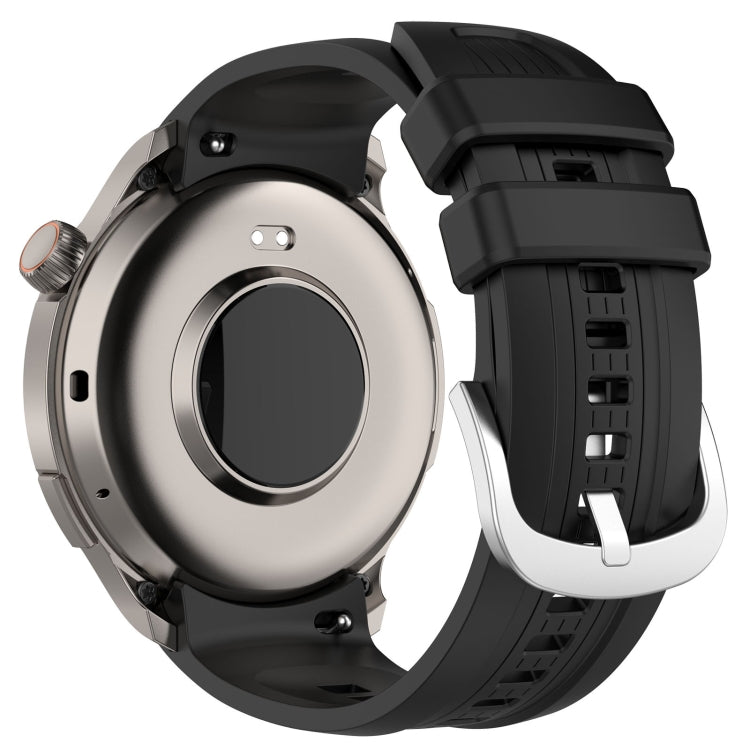 For Amazfit Balance A2286 Vertical Texture Silicone Watch Band(Black)