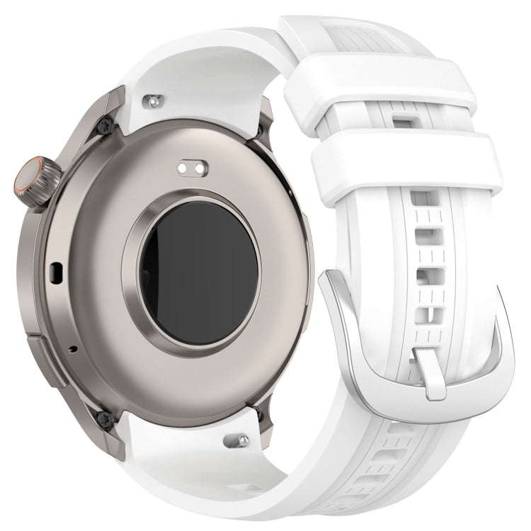 For Amazfit Balance A2286 Vertical Texture Silicone Watch Band(White)