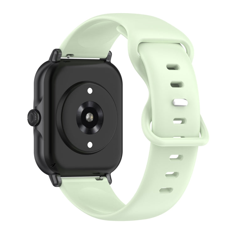 For Amazfit Active L Butterfly 8-shaped Buckle Silicone Watch Band(Green)