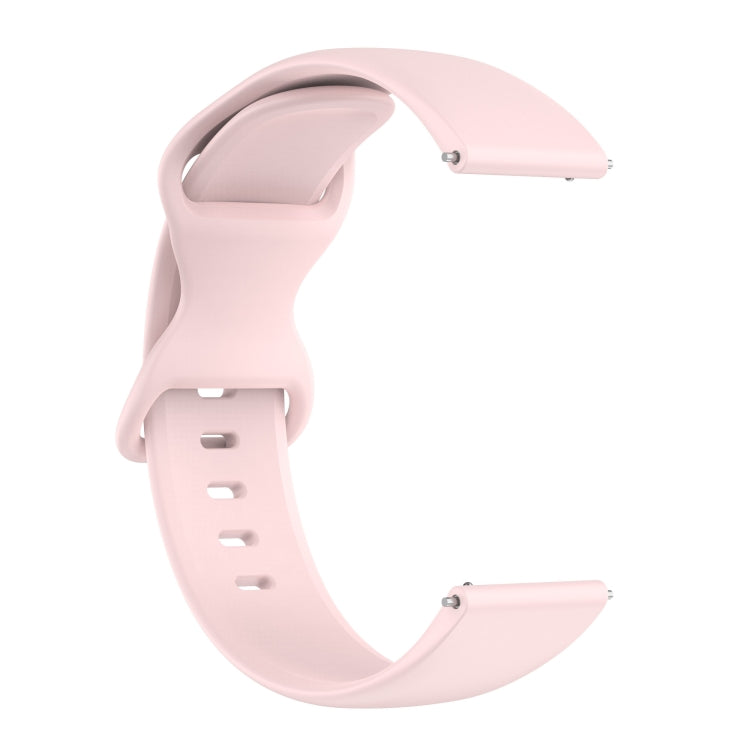 For Amazfit Active L Butterfly 8-shaped Buckle Silicone Watch Band(Rose Pink)