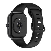 For Amazfit Active L Butterfly 8-shaped Buckle Silicone Watch Band(Black)