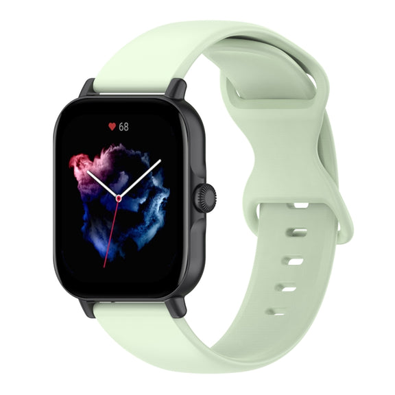 For Amazfit Active S Butterfly 8-shaped Buckle Silicone Watch Band(Green)