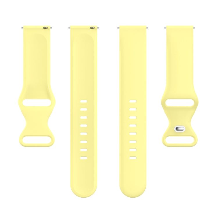 For Amazfit Active S Butterfly 8-shaped Buckle Silicone Watch Band(Yellow)