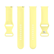 For Amazfit Active S Butterfly 8-shaped Buckle Silicone Watch Band(Yellow)