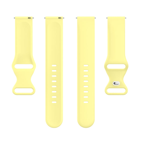 For Amazfit Active S Butterfly 8-shaped Buckle Silicone Watch Band(Yellow)