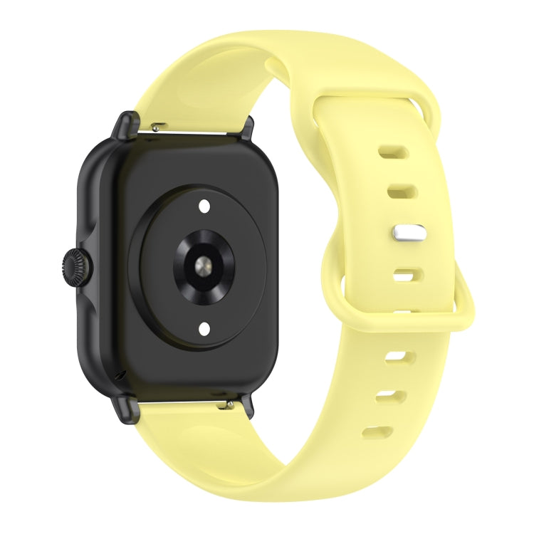 For Amazfit Active S Butterfly 8-shaped Buckle Silicone Watch Band(Yellow)