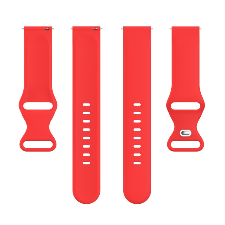 For Amazfit Active S Butterfly 8-shaped Buckle Silicone Watch Band(Red)